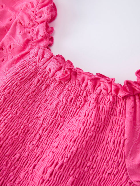 spring-hot-pink-short-sleeved-girls-jumpsuit-Sophia's Style-3