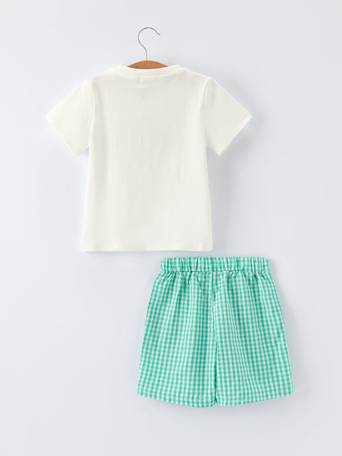 pickle-ball-spring-gingham-embroidered-smocked-green-boys-shorts-set-Sophia's Style-2