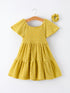 spring-solid-girls-lace-tiered-dress-with-scrunchie-Sophia's StyleDress-1