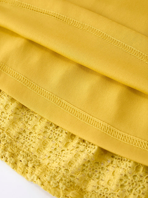 spring-solid-girls-lace-tiered-dress-with-scrunchie-Sophia's Style-5