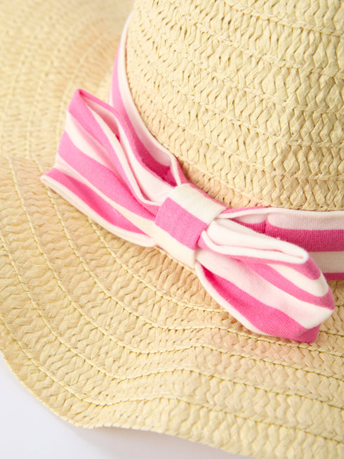 spring-pink-striped-ruffled-girls-dress-with-hat-Sophia's Style-9