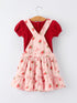 girls-spring-short-sleeved-top-strawberry-print-overall-dress-set-Sophia's Style-2