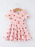 strawberry-bow-girls-short-sleeves-dress-Sophia's StyleDress-1