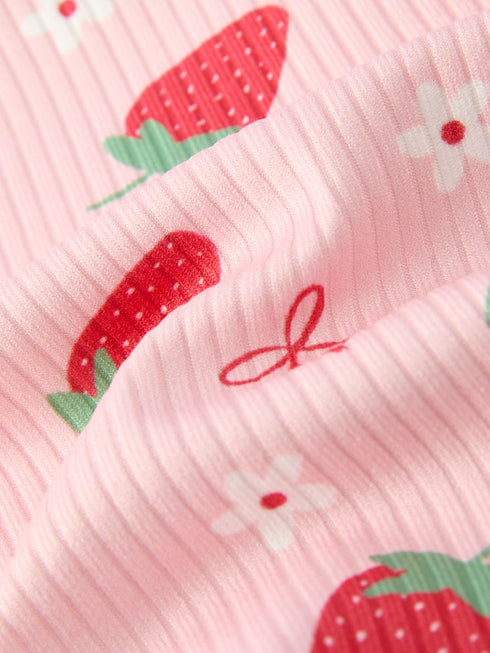strawberry-bow-girls-short-sleeves-dress-Sophia's Style-5