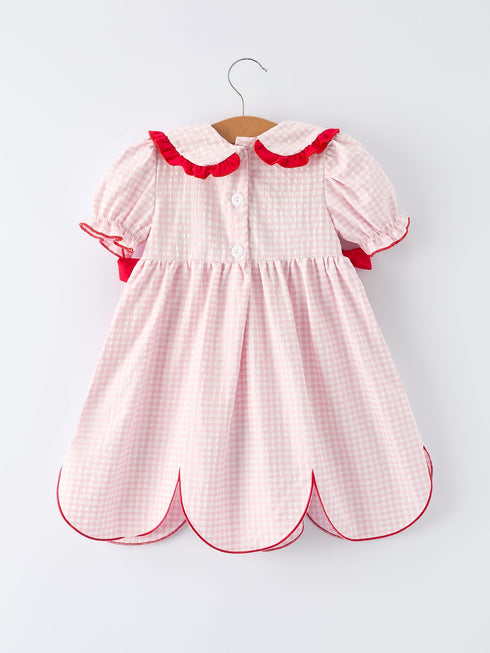 girls-plaid-smocked-strawberry-applique-dress-Sophia's Style-2