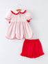 girls-plaid-smocked-strawberry-applique-shorts-set-Sophia's Style-2