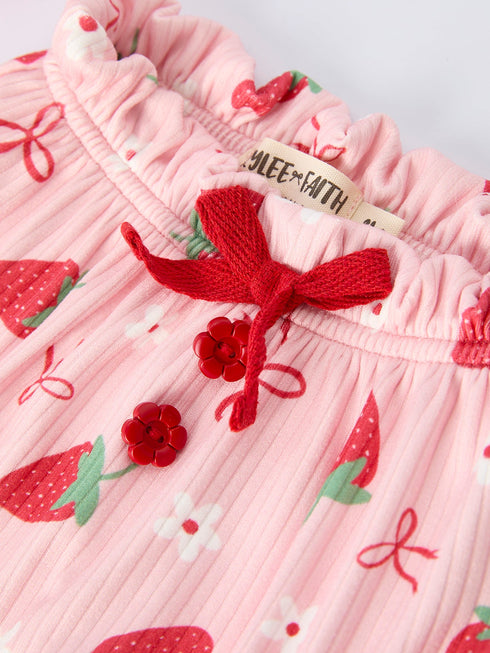 strawberry-bow-baby-girls-short-sleeves-bloomer-set-Sophia's Style-4