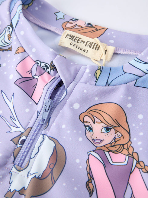 summer-star-print-girls-long-sleeve-swim-set-Sophia's Style-3