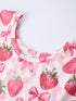 summer-strawberry-bow-girls-short-sleeve-dress-Sophia's Style-3