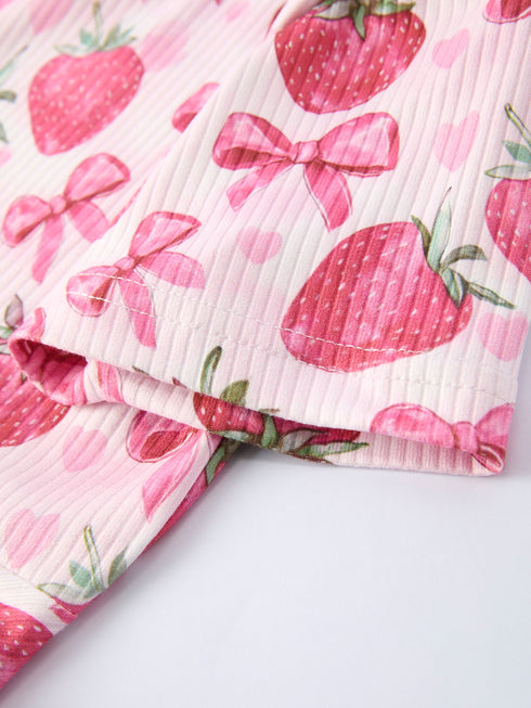 summer-strawberry-bow-girls-short-sleeve-dress-Sophia's Style-4