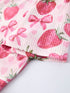 summer-strawberry-bow-girls-short-sleeve-dress-Sophia's Style-4