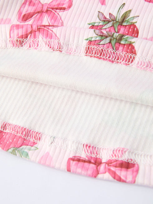 summer-strawberry-bow-girls-short-sleeve-dress-Sophia's Style-5