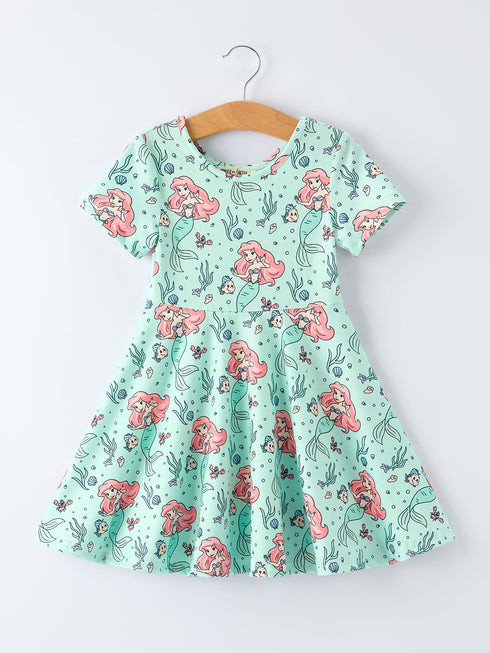 summer-ocean-girls-short-sleeves-dress-Sophia's StyleDress-1