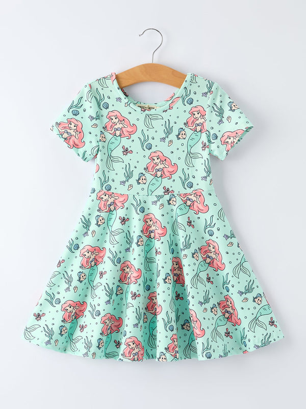 summer-ocean-girls-short-sleeves-dress-Sophia's StyleDress-1