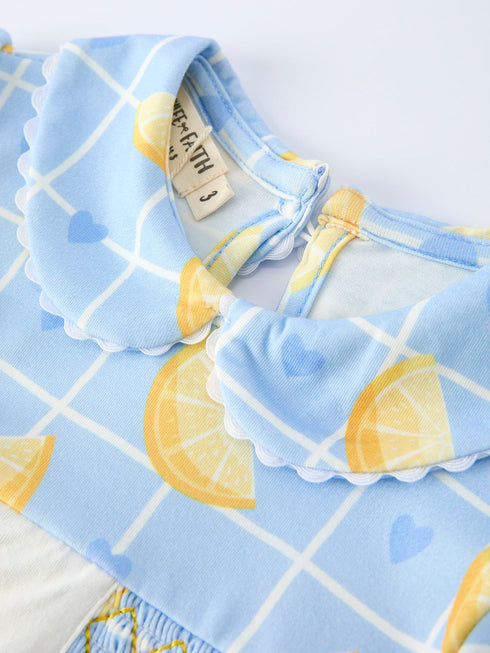 summer-lemon-print-girls-puff-sleeve-dress-sophias-style-3