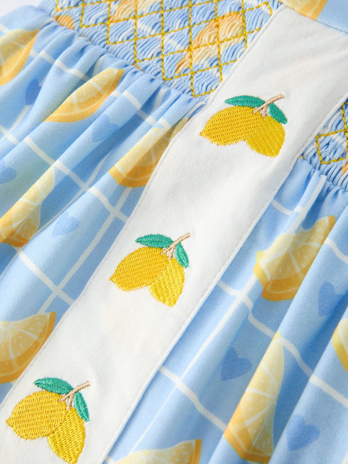 summer-lemon-print-girls-puff-sleeve-dress-sophias-style-4