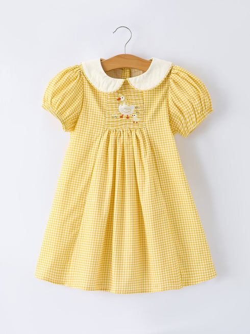 yellow-goose-embroidered-smocked-plaid-dress-sophias-styleDress-1