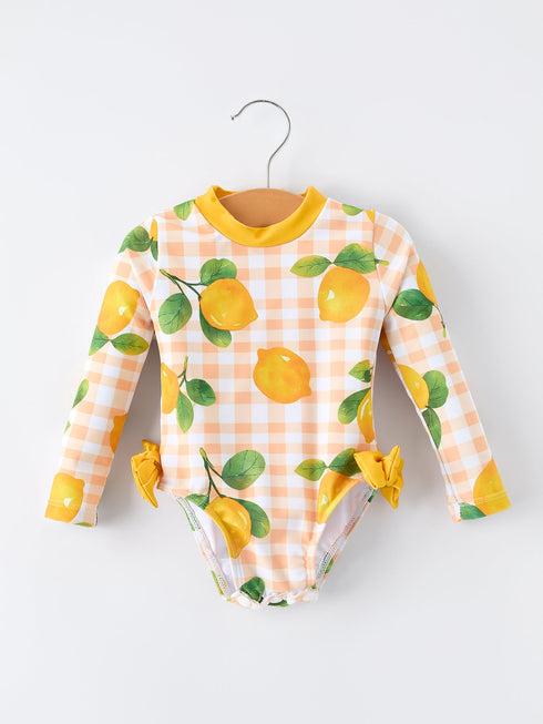 lemon-print-long-sleeve-girls-one-piece-swimsuit-sophias-styleSwimsuit-1