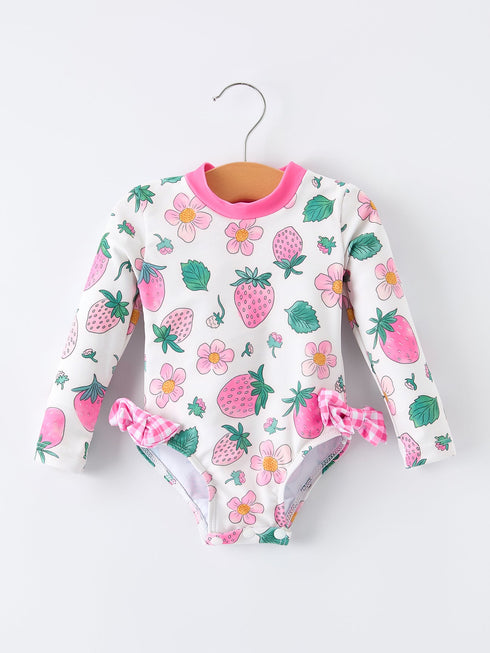 strawberry-floral-print-long-sleeve-girls-one-piece-swimsuit-sophias-styleSwimsuit-1
