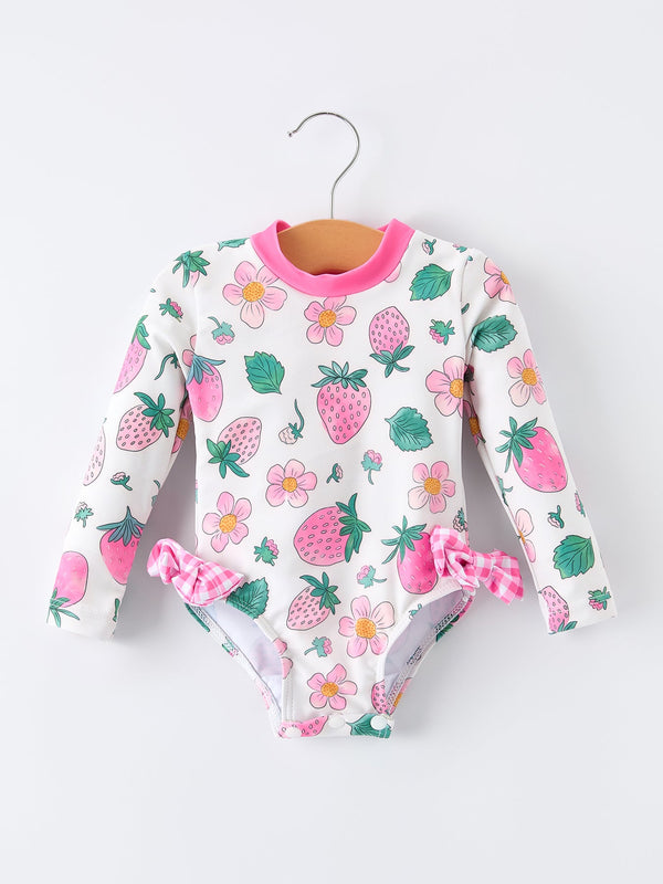 strawberry-floral-print-long-sleeve-girls-one-piece-swimsuit-sophias-styleSwimsuit-1