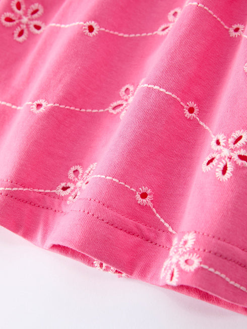 pink-color-girl-bow-strap-ruffle-dress-sophias-style-4