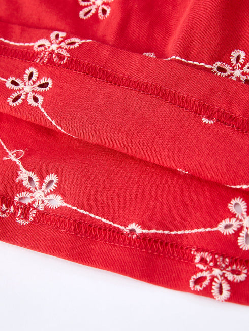 red-color-girl-bow-strap-ruffle-dress-sophias-style-5