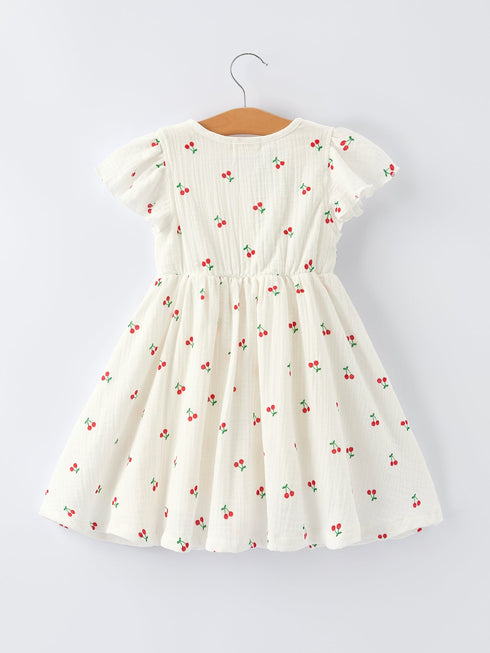 cherry-print-girls-dress-ruffle-sleeves-sophias-style-2