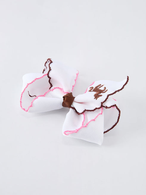 western-horse-embroidery-ruffle-edge-girls-hairpin-4-inch-sophias-style-3