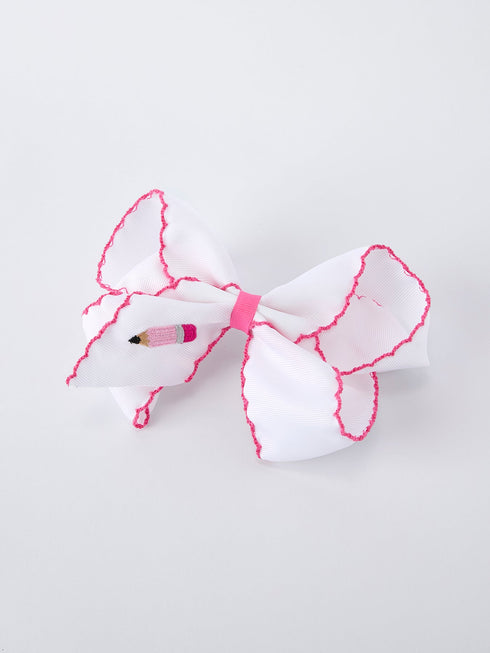 back-to-school-pink-pencil-bow-hair-clip-6-25-inch-sophias-style-2