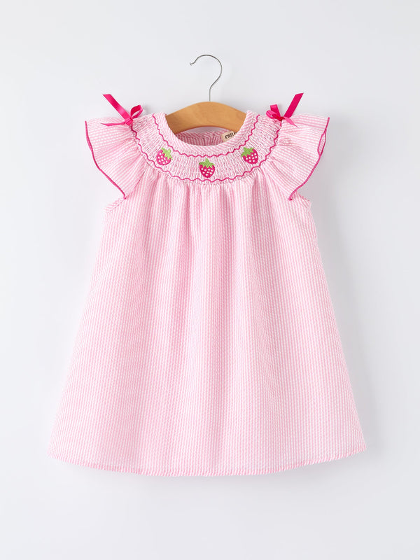 strawberry-smocked-girl-dress-bow-ruffle-sophias-styleDress-1