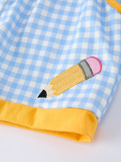 back-to-school-pencil-boys-set-applique-plaid-shorts-sophias-style-4