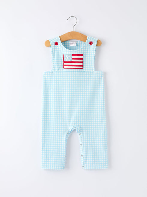 july-4th-plaid-boys-romper-flag-embroidery-sophias-styleRomper-1