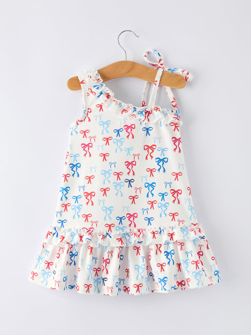 4th-of-july-bow-print-girls-dress-one-shoulder-ruffle-sophias-style-2