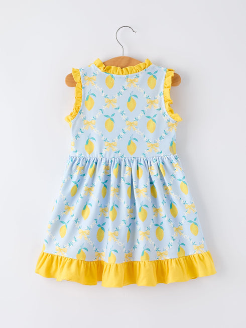 summer-lemon-floral-print-girl-sleeveless-ruffle-dress-sophias-style-2