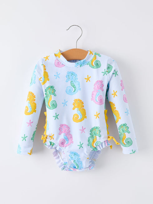 summer-seahorse-print-girl-long-sleeve-ruffle-one-piece-swimsuit-sophias-styleSwimsuit-1