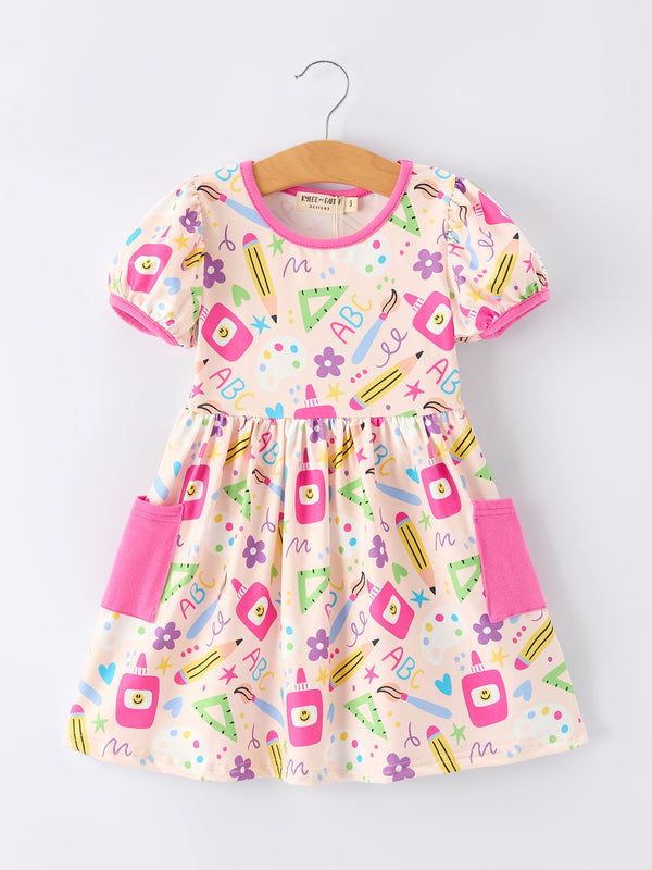 back-to-school-print-girls-dress-short-sleeve-pocket-sophias-styleDress-1