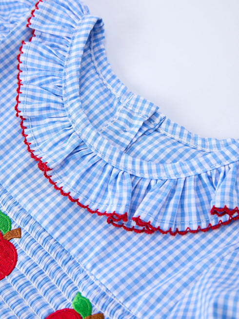 back-to-school-apple-plaid-girls-dress-smocked-puff-sleeve-bow-sophias-style-3