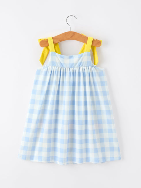 girls-back-to-school-pencil-plaid-dress-bow-applique-smocked-sophias-style-2