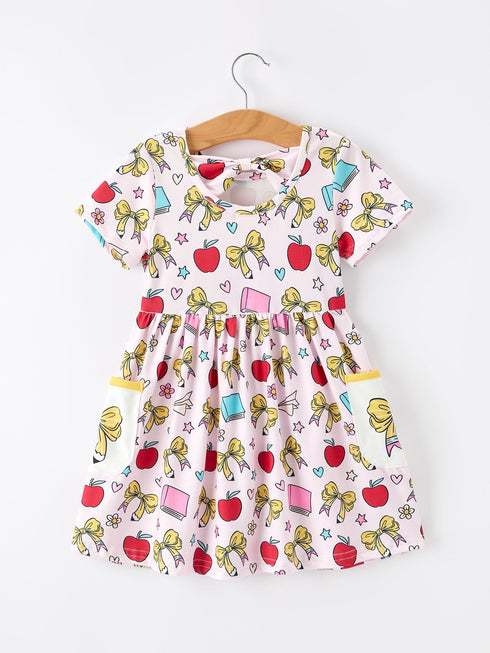 girls-back-to-school-apple-bow-pocket-twirl-dress-sophias-style-2