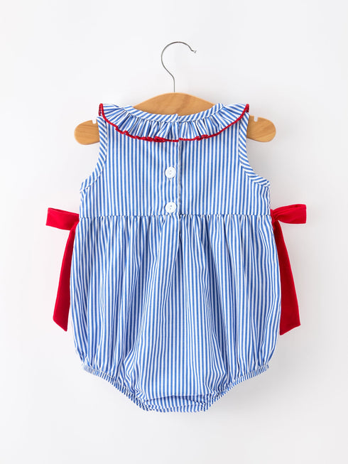 girls-4th-of-july-plaid-romper-bow-smocked-embroidery-sophias-style-2