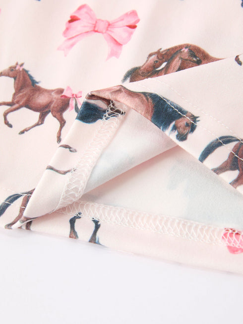 girls-western-horse-bow-pajamas-set-print-sophias-style-4