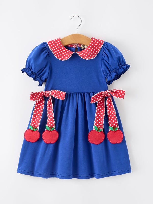 girls-back-to-school-apple-polka-dot-petals-collar-bow-dress-sophias-styleDress-1