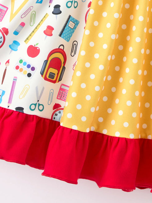 girls-back-to-school-pencil-twirl-dress-ruffle-patchwork-sophias-style-3