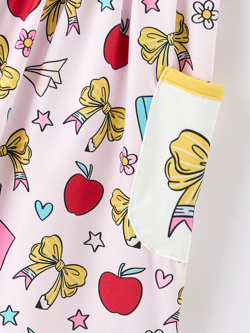 girls-back-to-school-apple-bow-pocket-twirl-dress-sophias-style-4