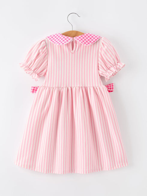 girls-back-to-school-pink-plaid-petals-collar-pencil-applique-dress-sophias-style-2