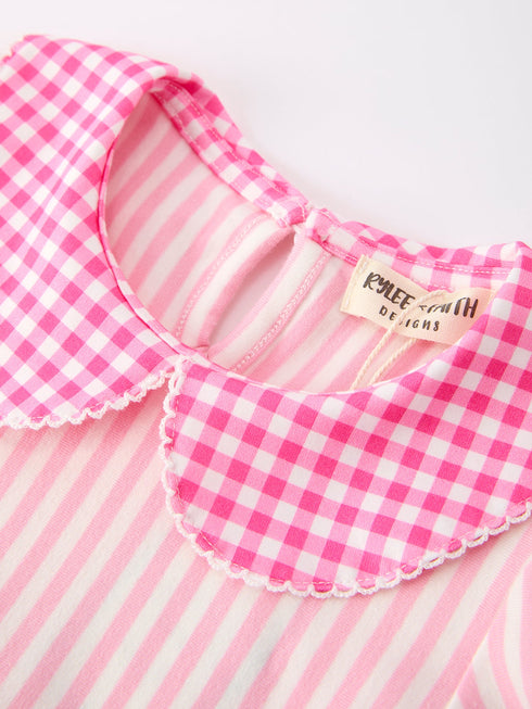 girls-back-to-school-pink-plaid-petals-collar-pencil-applique-dress-sophias-style-3