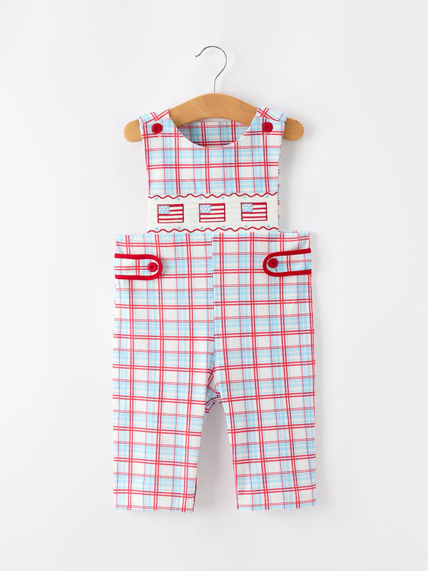 4th-of-july-plaid-boys-romper-smocked-flag-button-strap-sophias-styleRomper-1