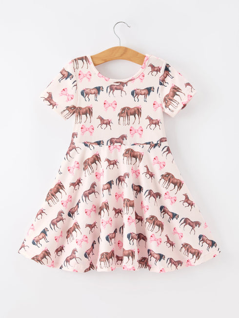 girls-western-horse-print-twirl-dress-short-sleeve-sophias-style-2