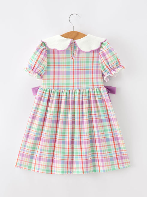 back-to-school-plaid-crayon-embroidery-girls-dress-bow-puff-sleeve-sophias-style-2