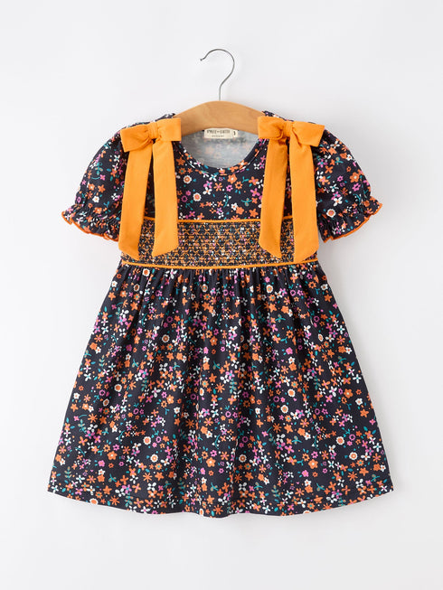fall-orange-bow-smocked-floral-girl-dress-sophias-styleDress-1